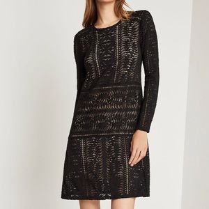 BCBGMaxazria Waving Vines Lace Shift Dress- Small